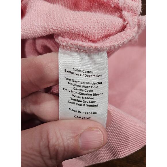 Talbots Womens L Petite Pink Embroidered Crewneck Sweatshirt Long Sleeves Lp - Picture 6 of 12